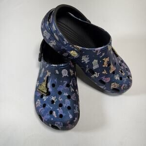 Crocs Classic Clog Disney World 50th Anniversary Navy Pattern W8 M6 Limited